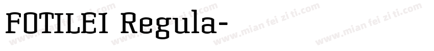 FOTILE1 Regula字体转换